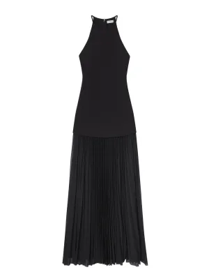 A.L.C. Lana Pleated Maxi Dress in Black