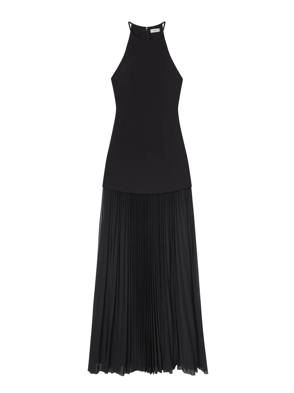 A.L.C. Lana Pleated Maxi Dress in Black