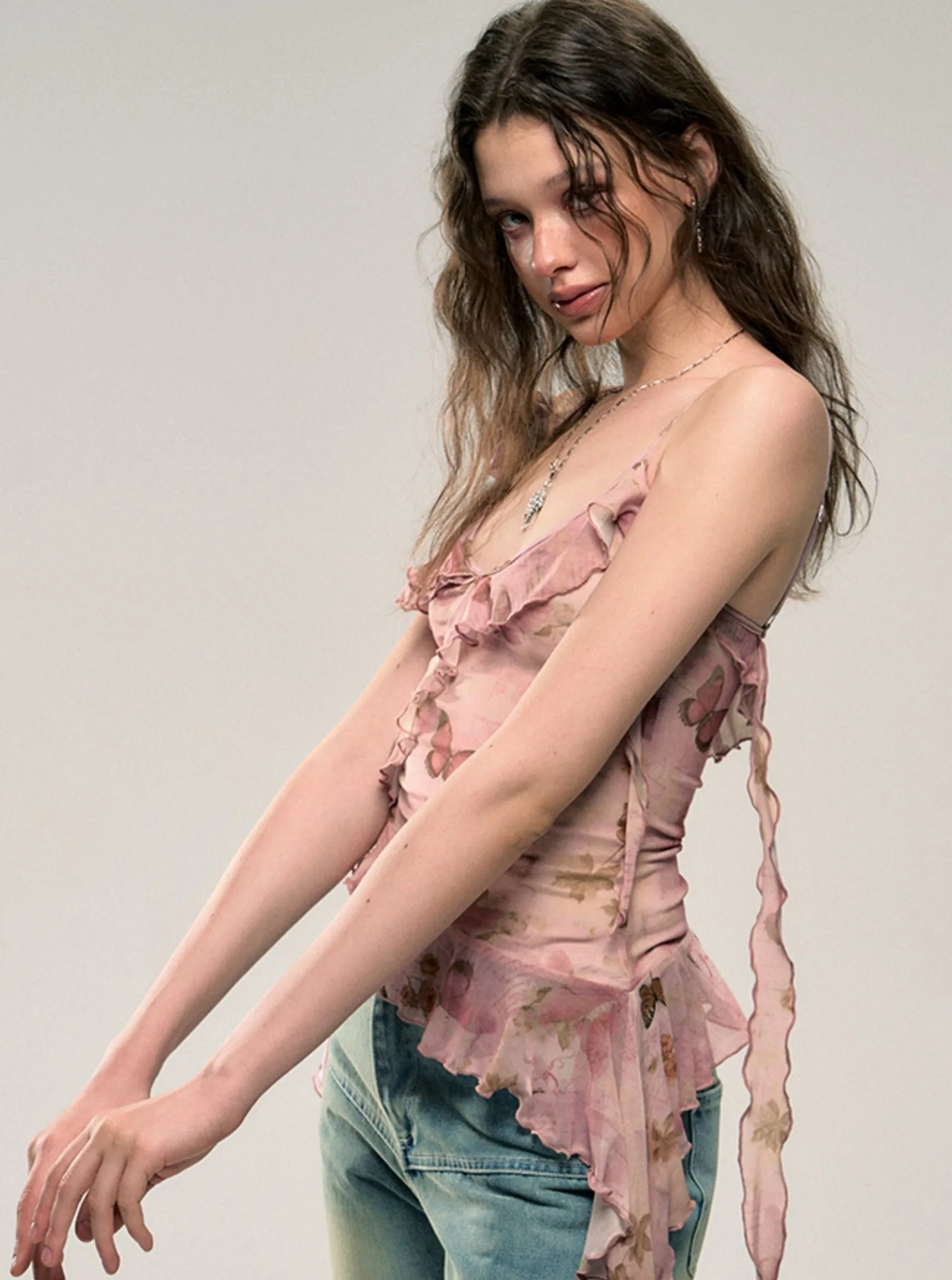 Artistic Butterfly Crop Top
