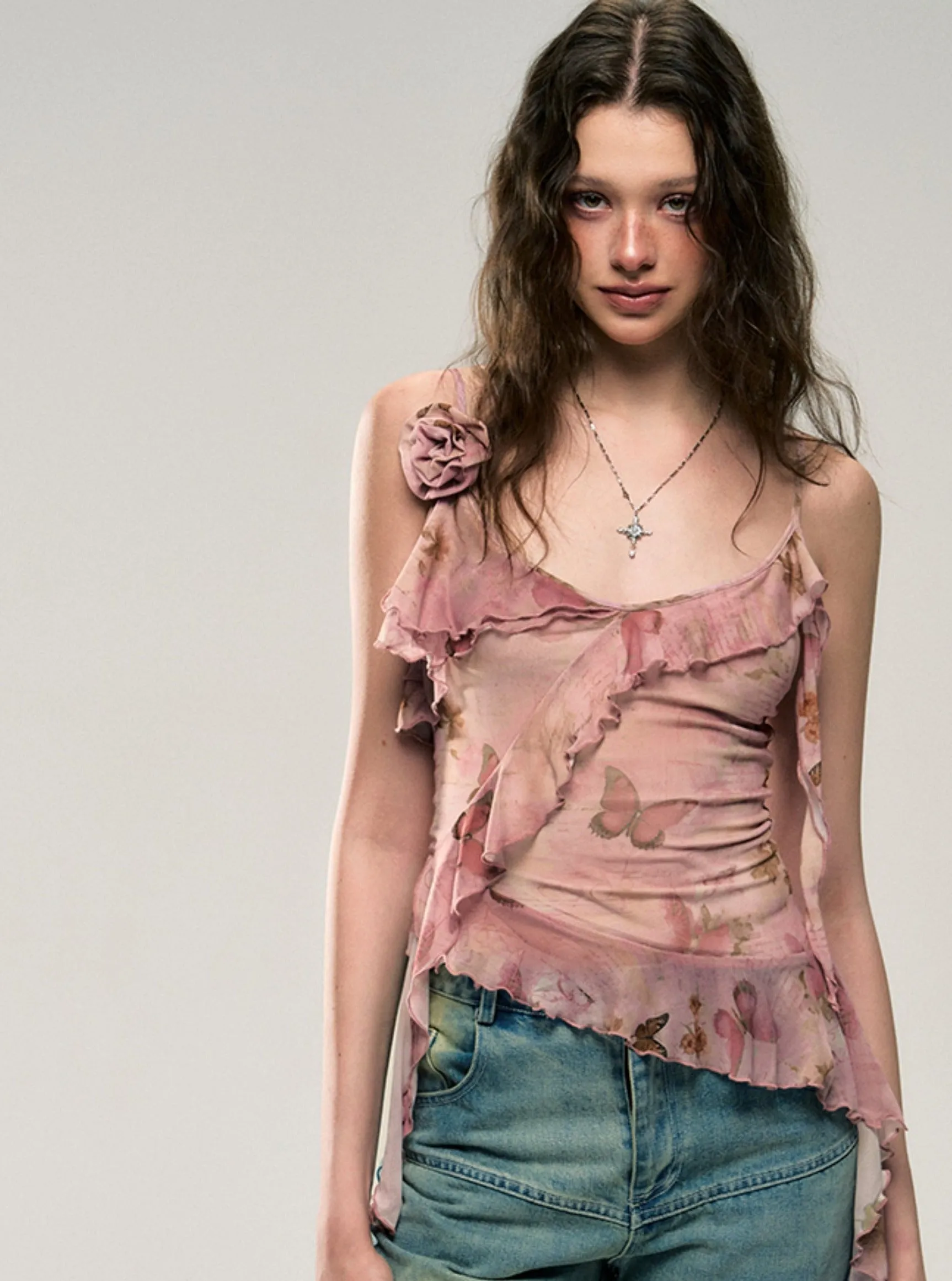 Artistic Butterfly Crop Top