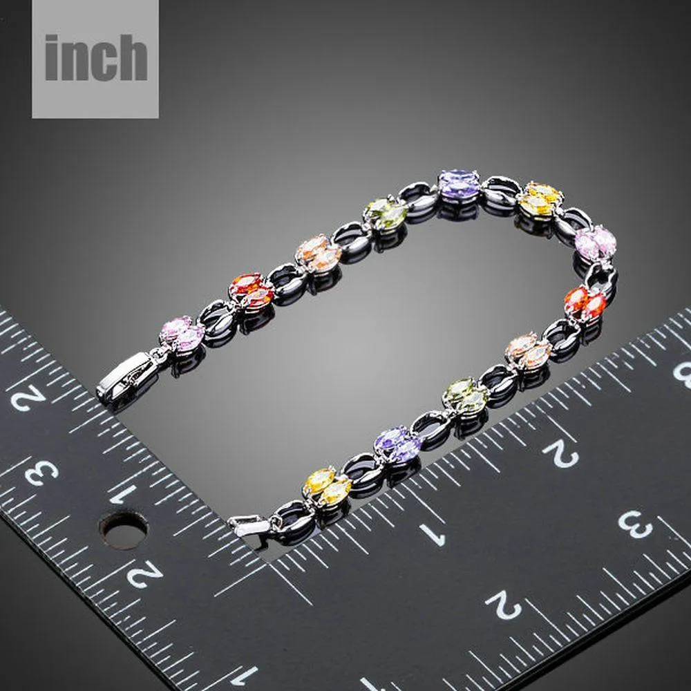 Artistic Toggle Clasp Cubic Zirconia Bracelet