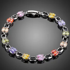 Artistic Toggle Clasp Cubic Zirconia Bracelet