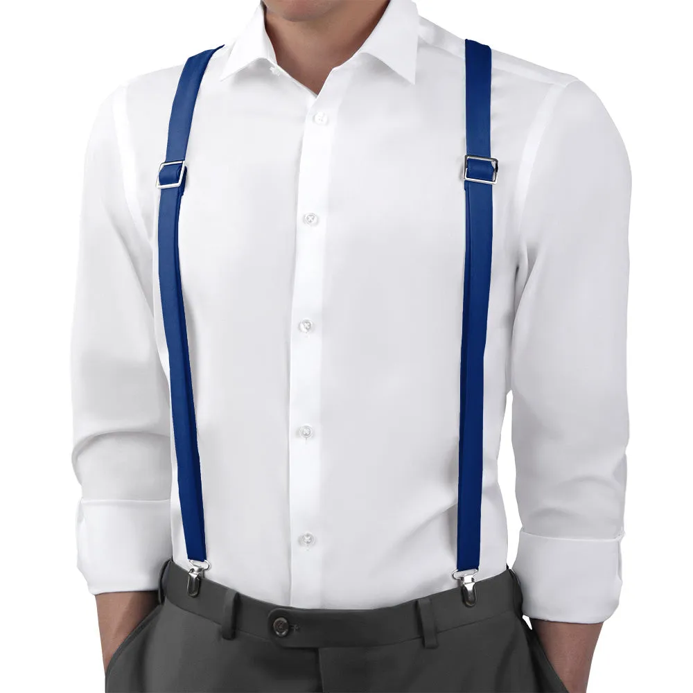 Azazie Navy Blue Suspenders