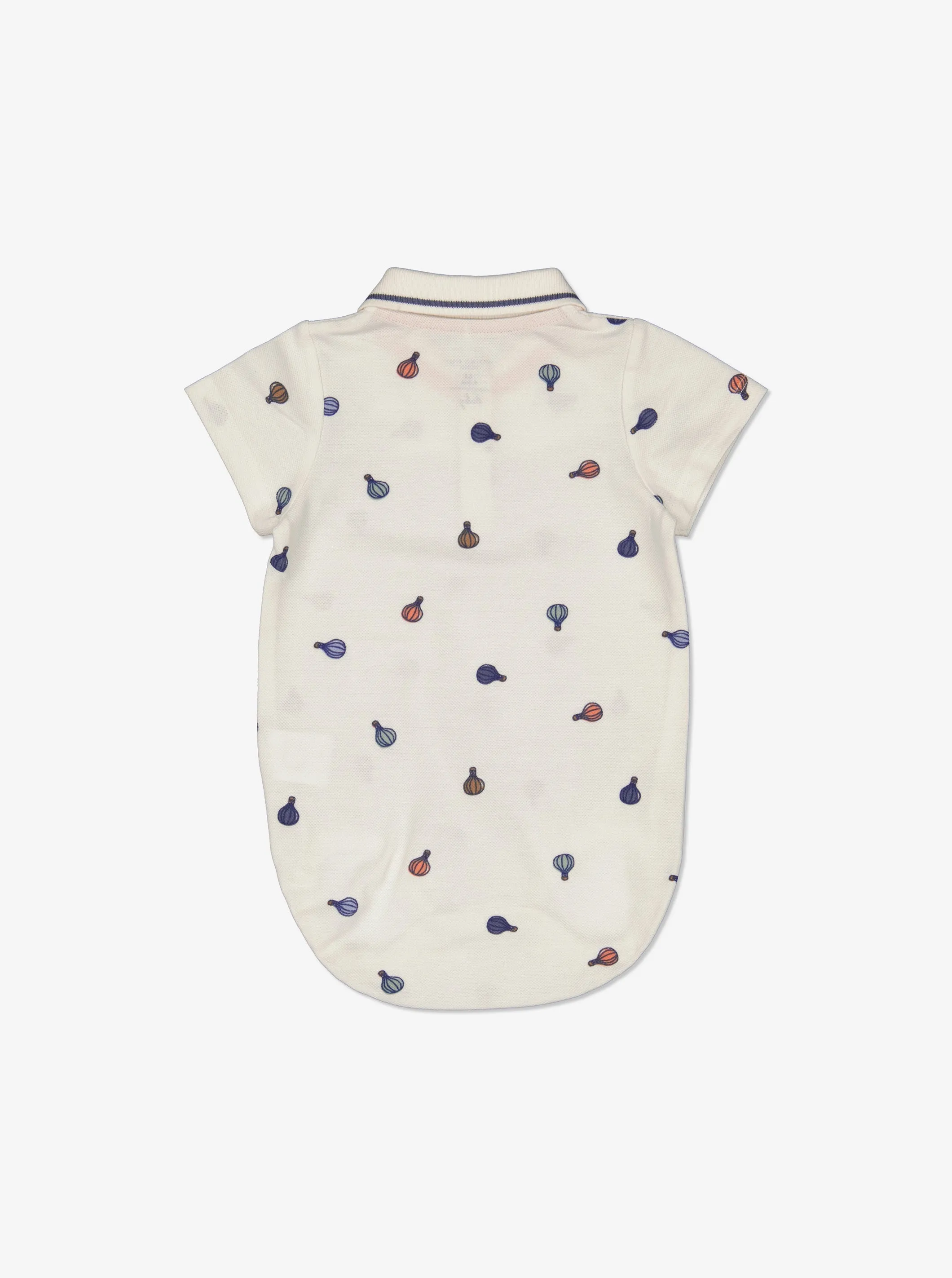 Balloon Print Polo Babygrow