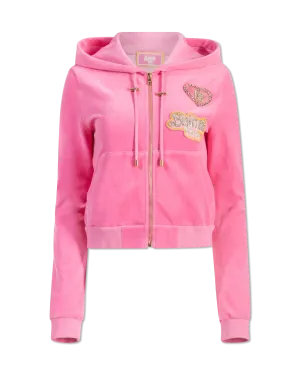 Balmain X Barbie Velvet Zipped Hoodie