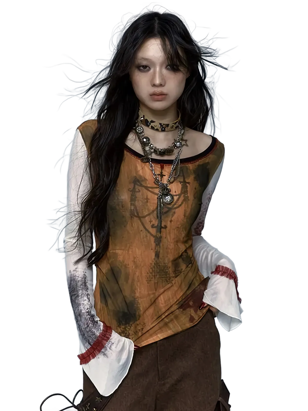 'Baron' Artistic Flare Sleeve Top