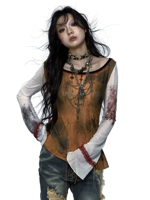 'Baron' Artistic Flare Sleeve Top