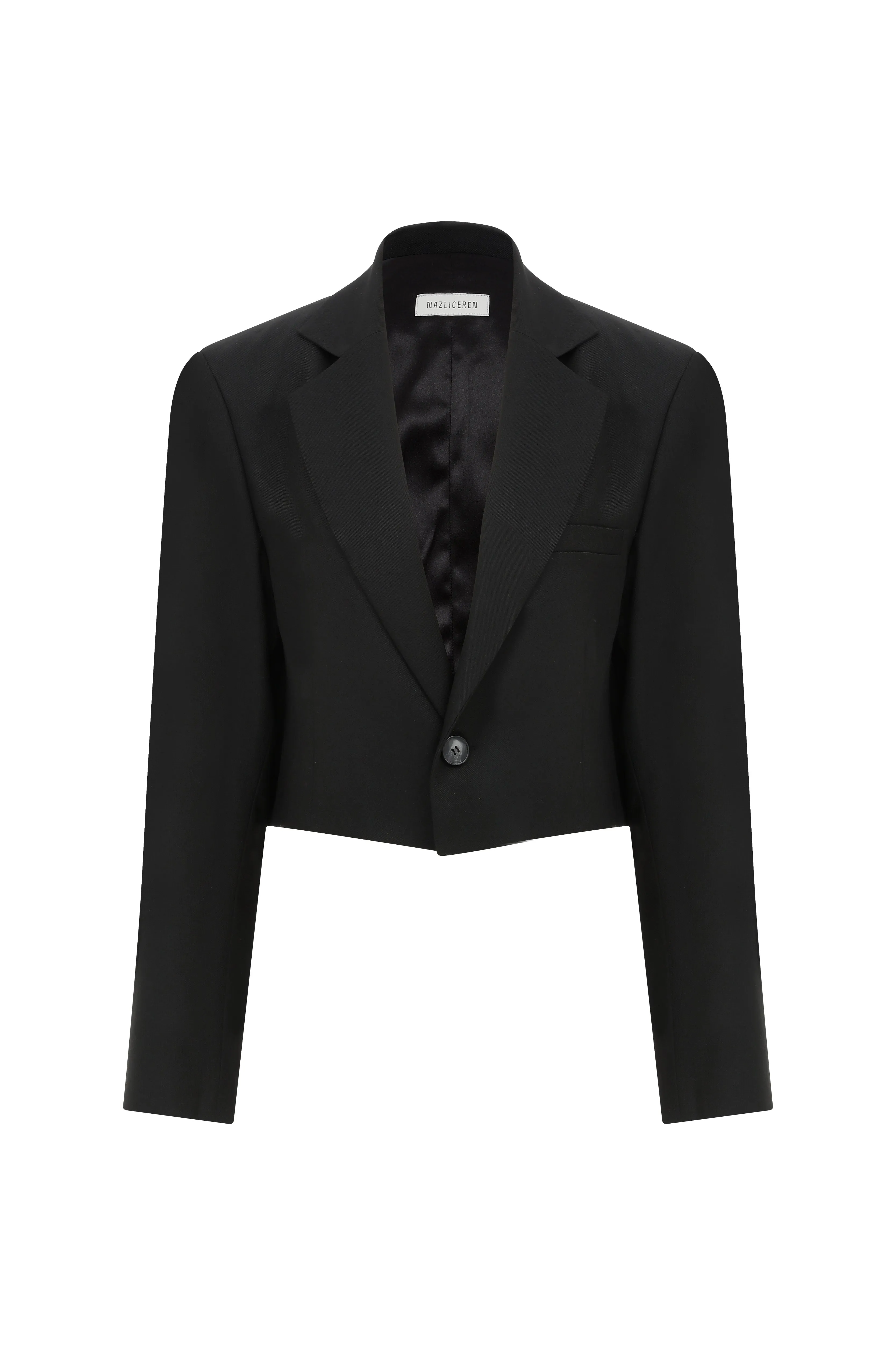 Boxy Wool Blazer in Gray