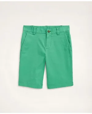 Brooks Brothers Boys Stretch Advantage Chino Shorts Green