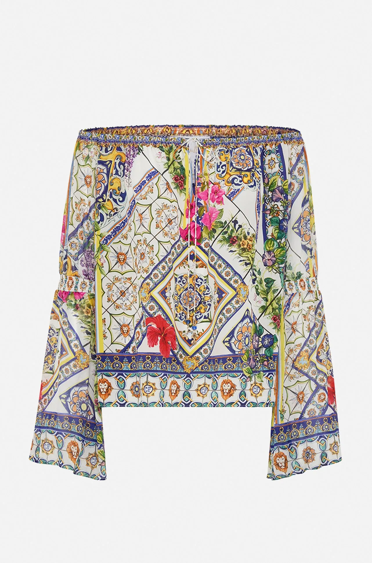 Camilla - Amalfi Amore Drop Shoulder Bell Sleeve Top
