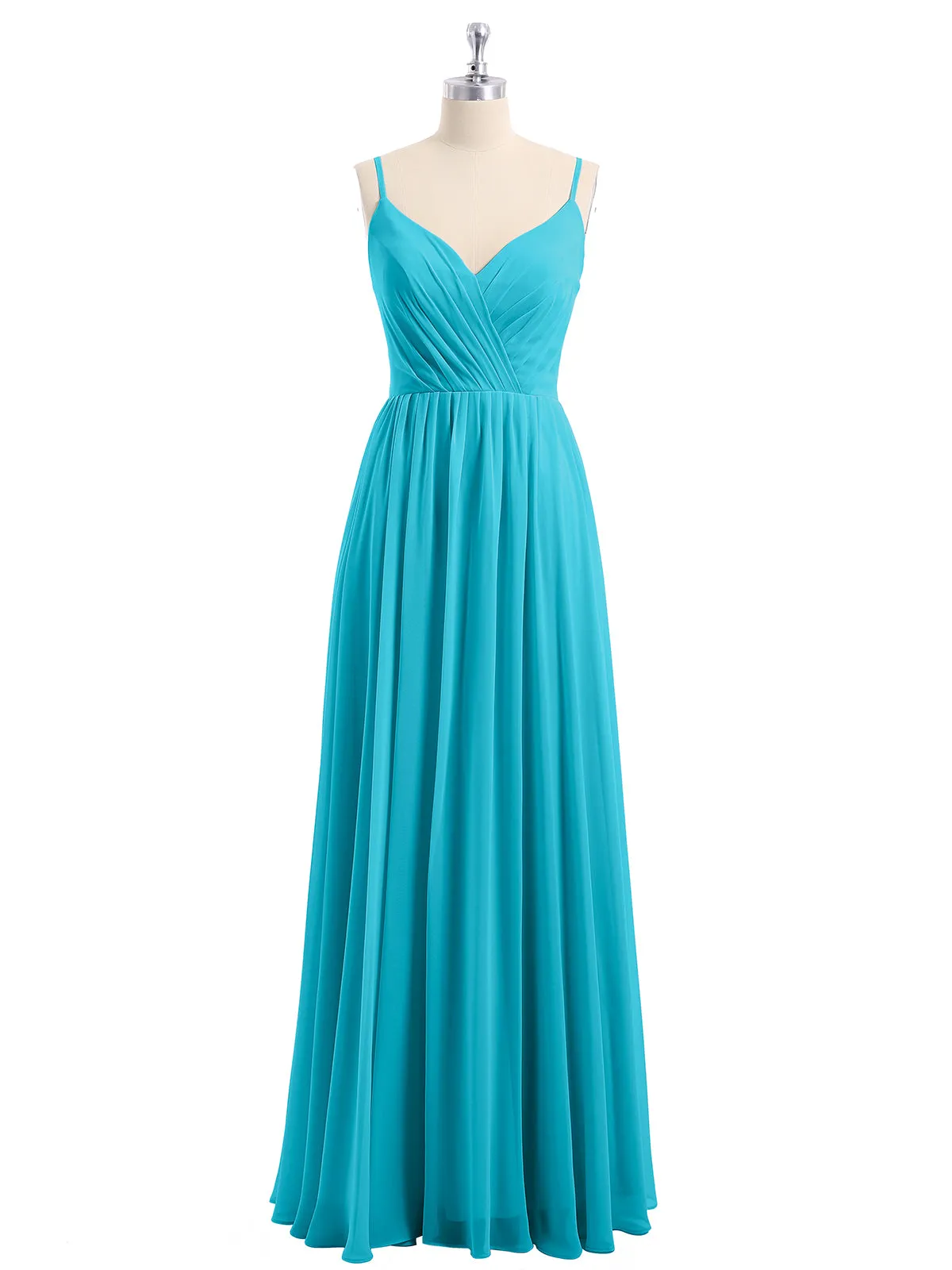 Chiffon Bridesmaid Dresses with Spaghetti Straps-Jade