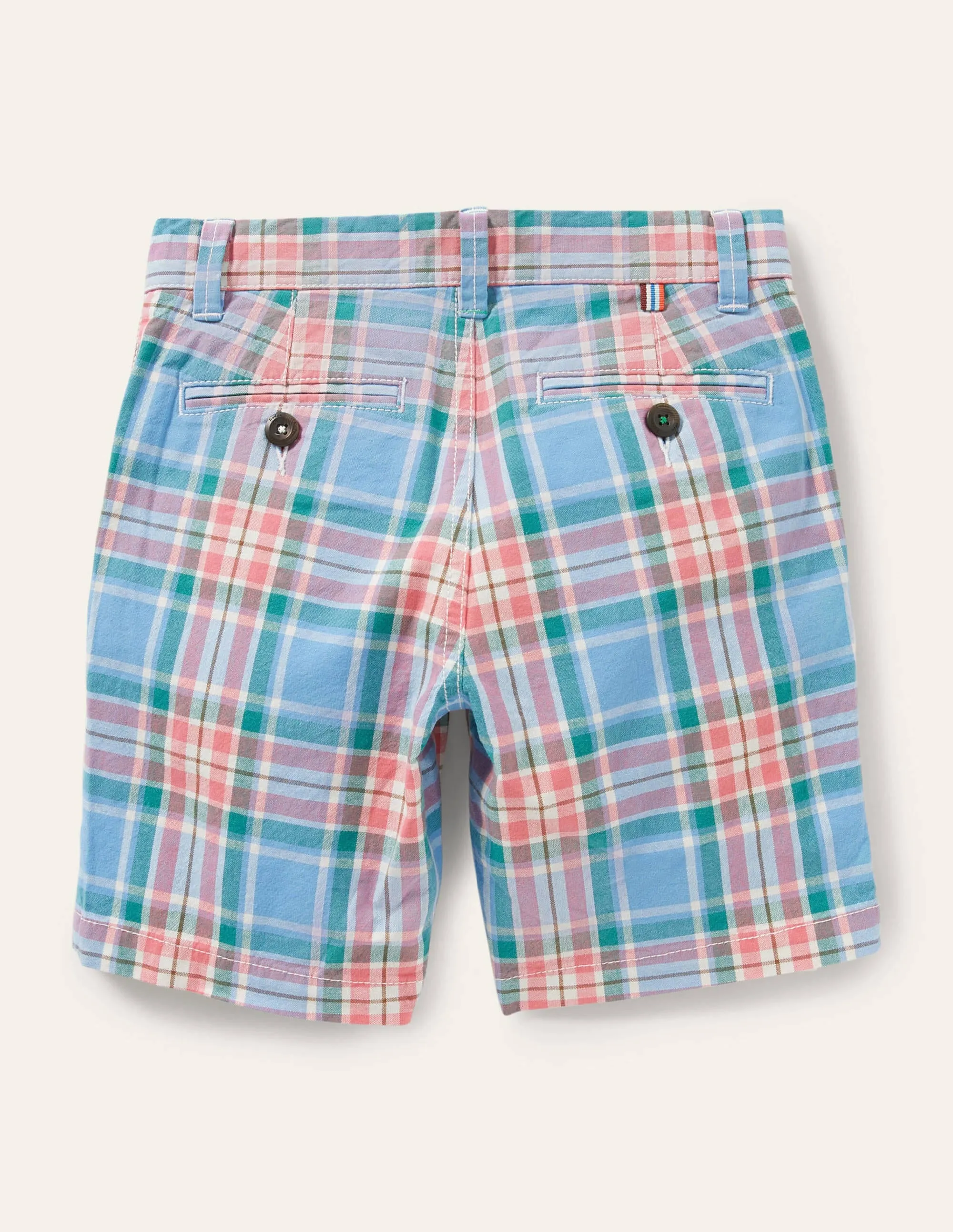 Chino Shorts-Bright Bluebell Blue Check