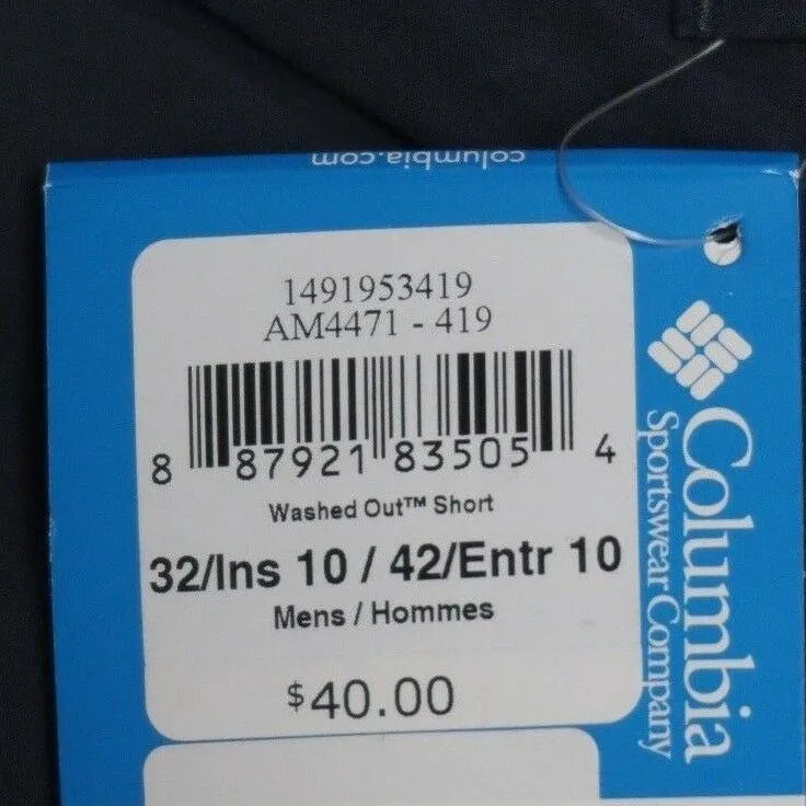 Columbia Men's India Ink Washed Out Shorts (Retail: $40)