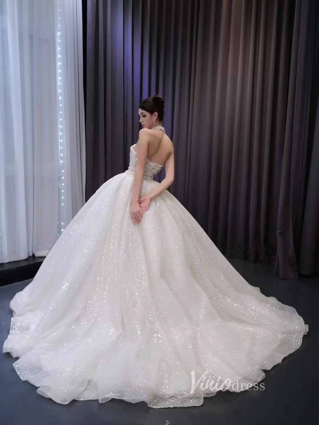 Convertible 2-piece Pearl Mermaid Wedding Dresses Pearl Ball Gowns 231002