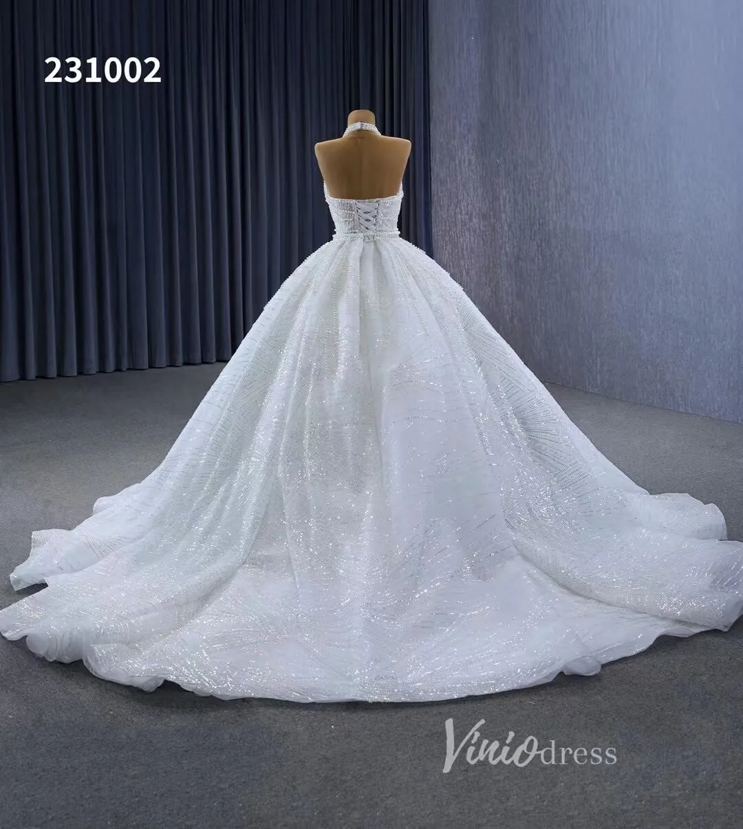 Convertible 2-piece Pearl Mermaid Wedding Dresses Pearl Ball Gowns 231002