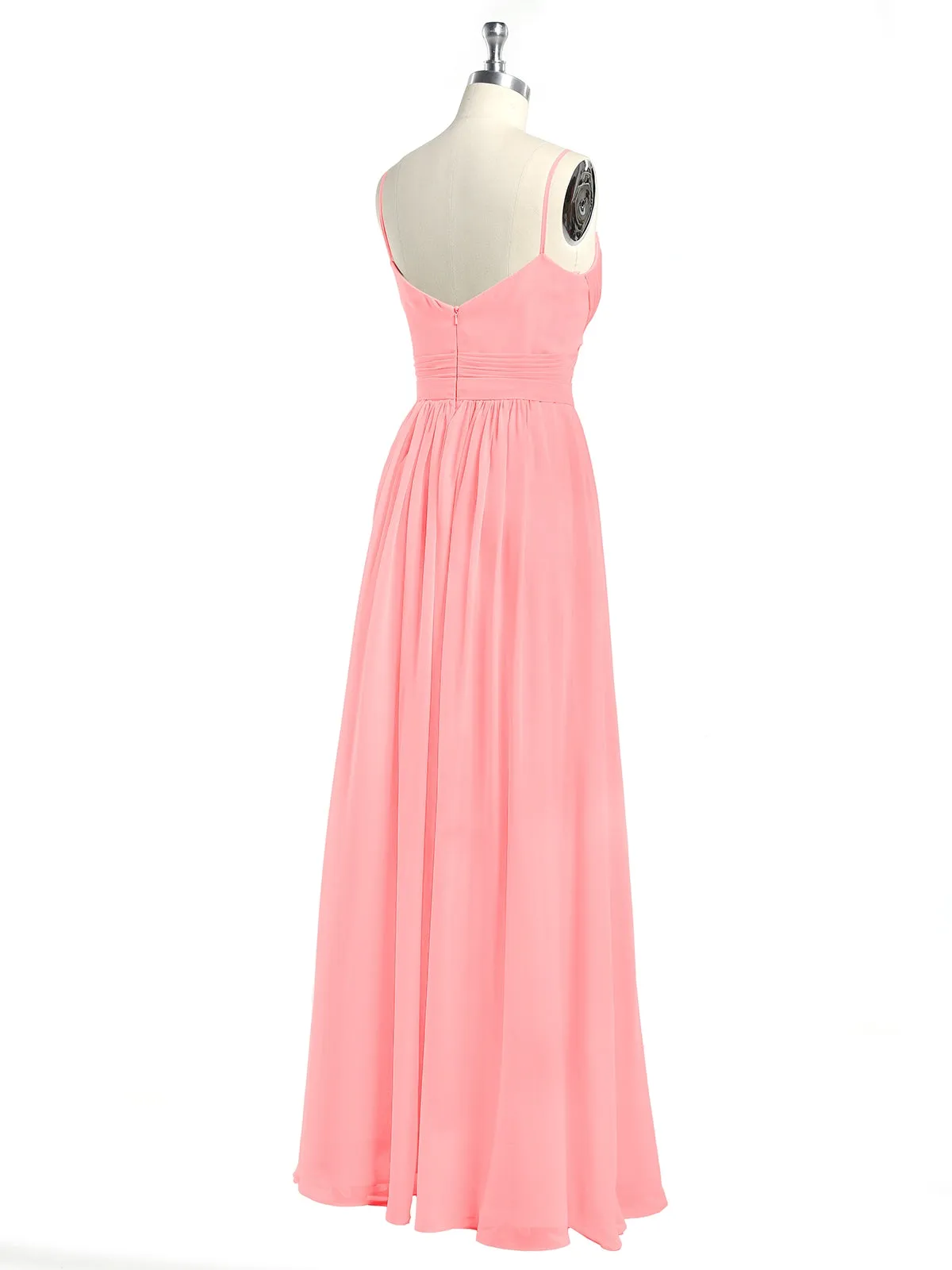 Cross Pleated Bodice Spaghetti Strap Dresses Flamingo Plus Size