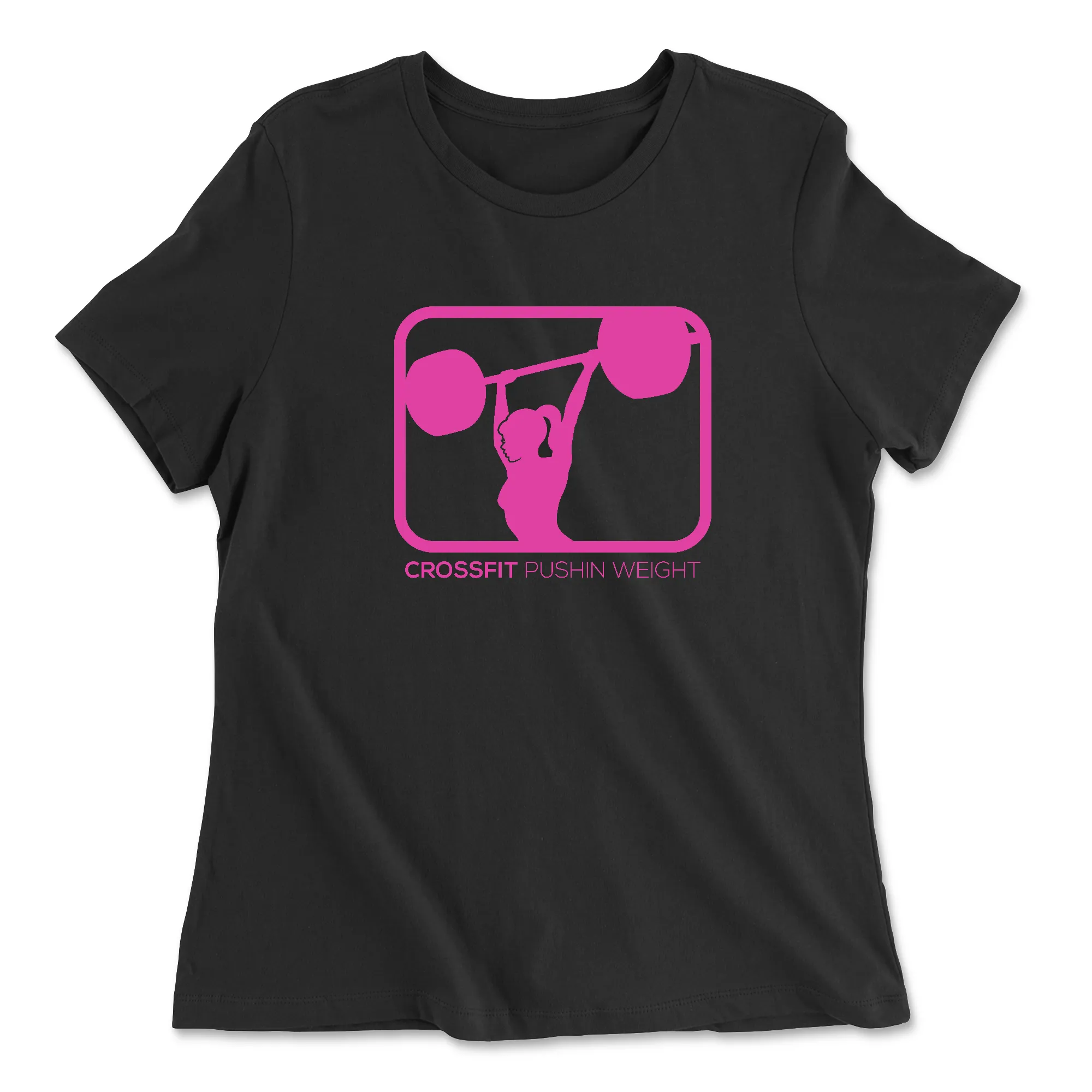CrossFit Pushin Weight Barbie Womens - Relaxed Jersey T-Shirt