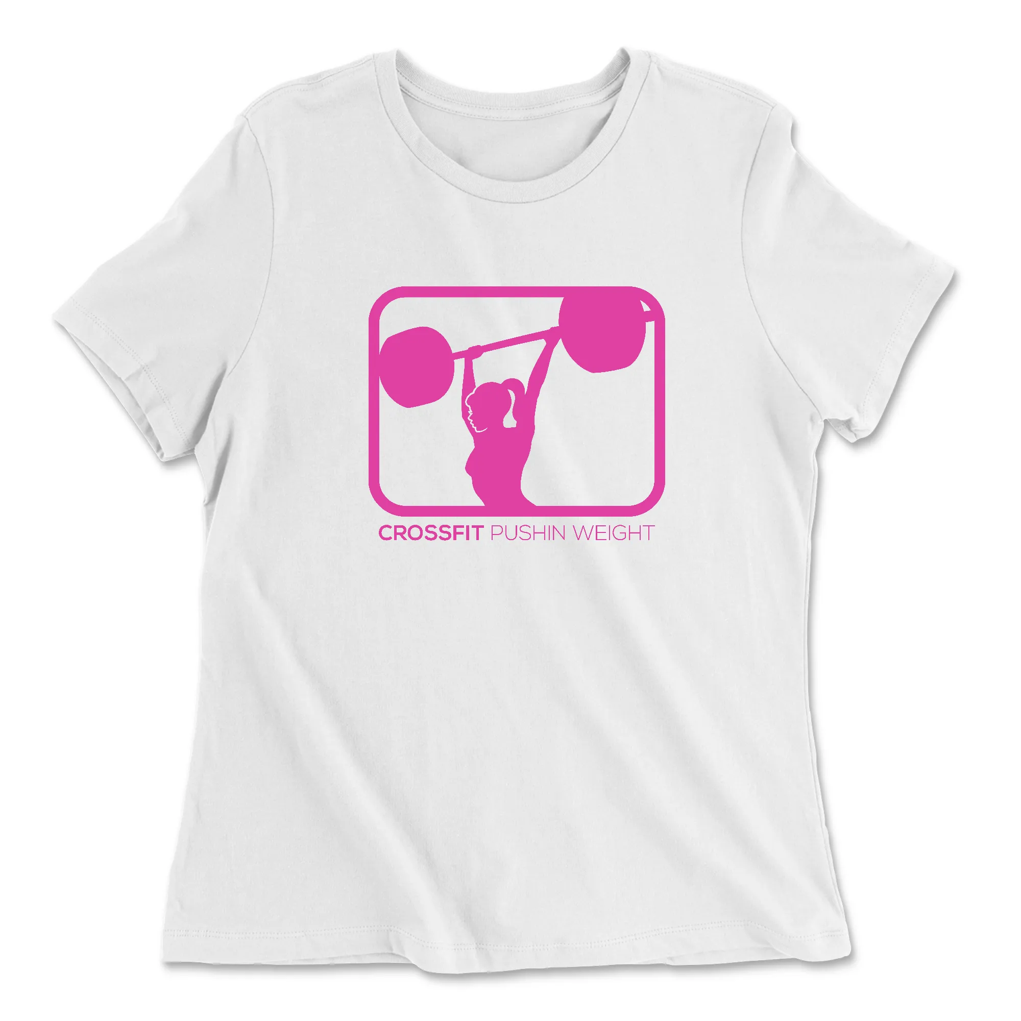 CrossFit Pushin Weight Barbie Womens - Relaxed Jersey T-Shirt