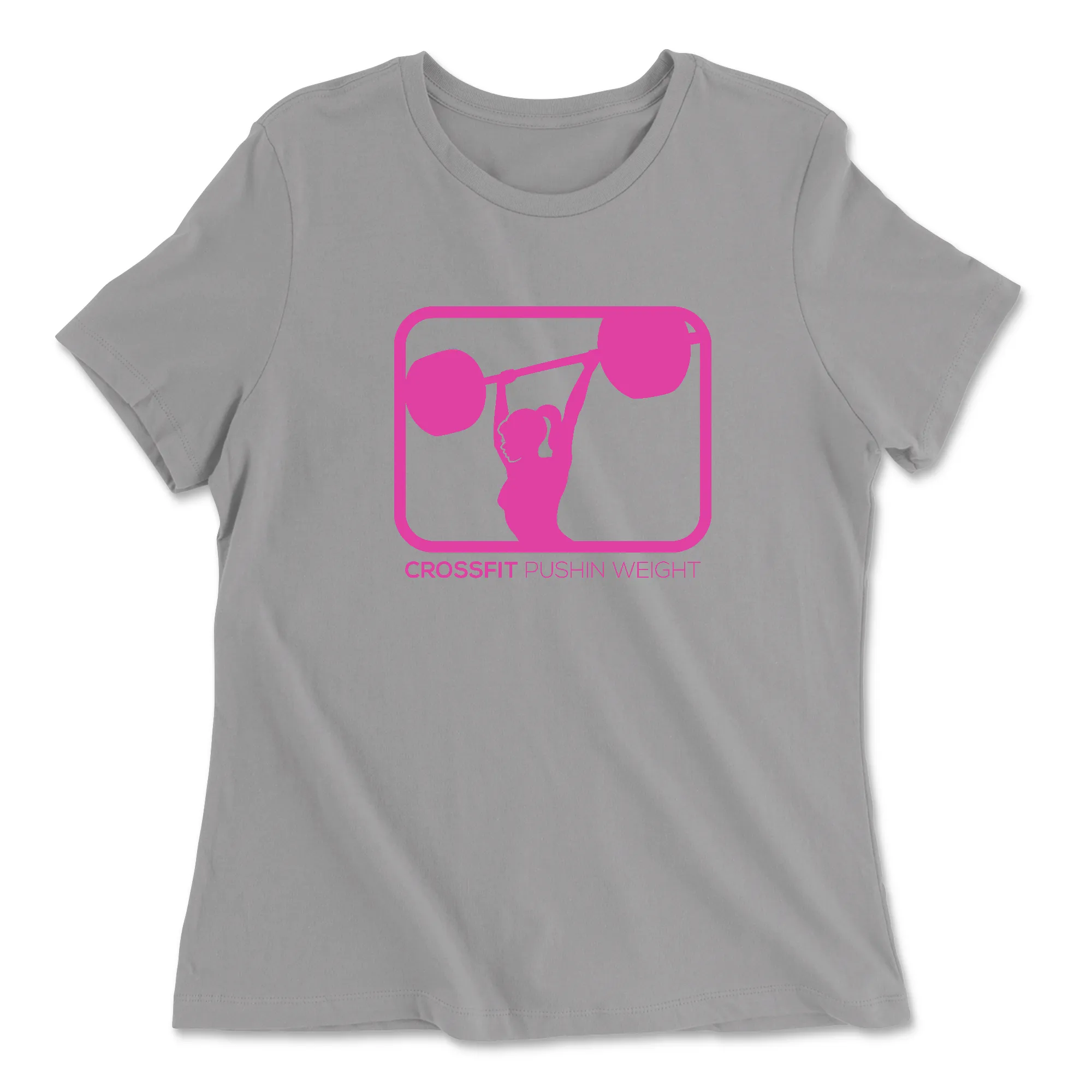 CrossFit Pushin Weight Barbie Womens - Relaxed Jersey T-Shirt