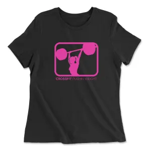 CrossFit Pushin Weight Barbie Womens - Relaxed Jersey T-Shirt