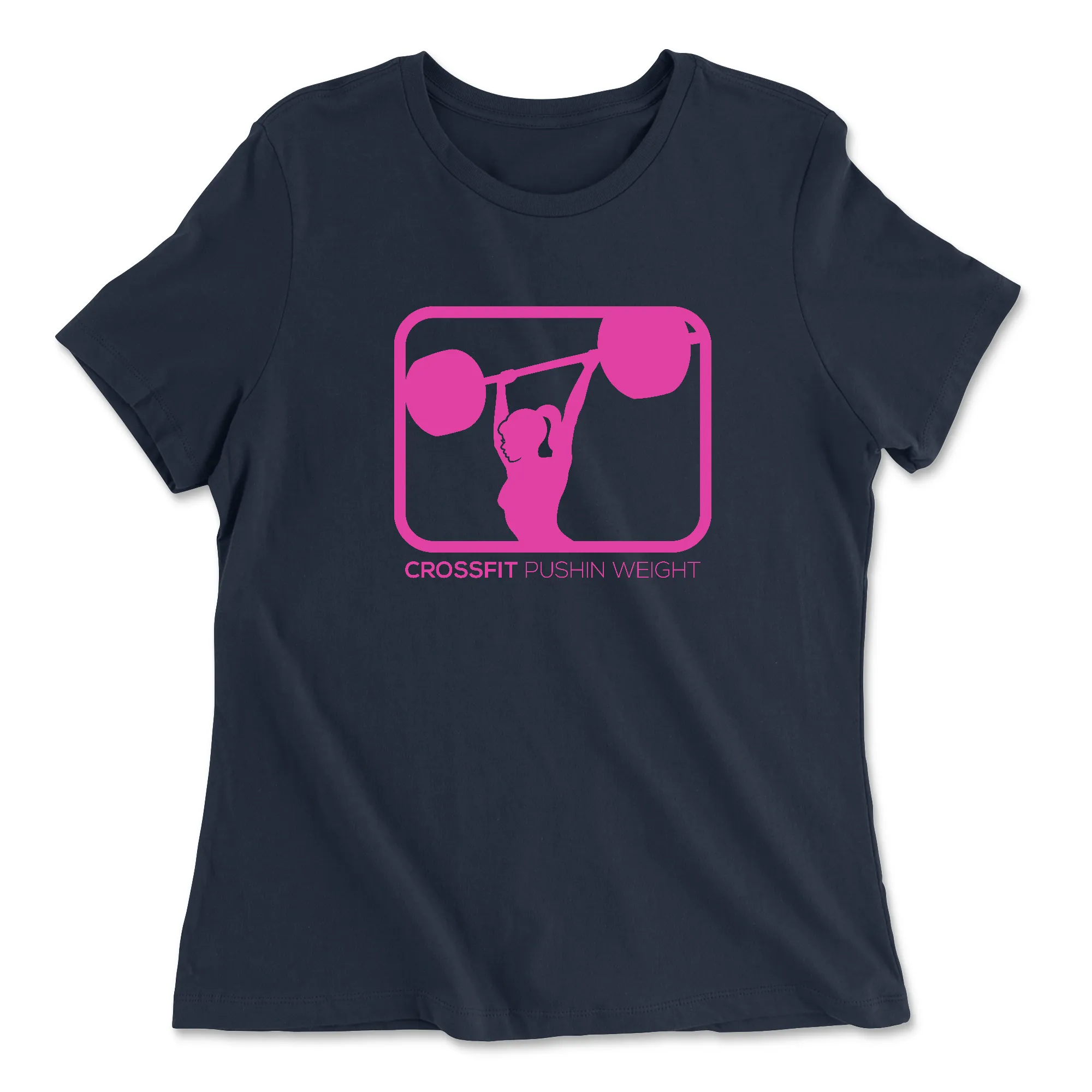 CrossFit Pushin Weight Barbie Womens - Relaxed Jersey T-Shirt