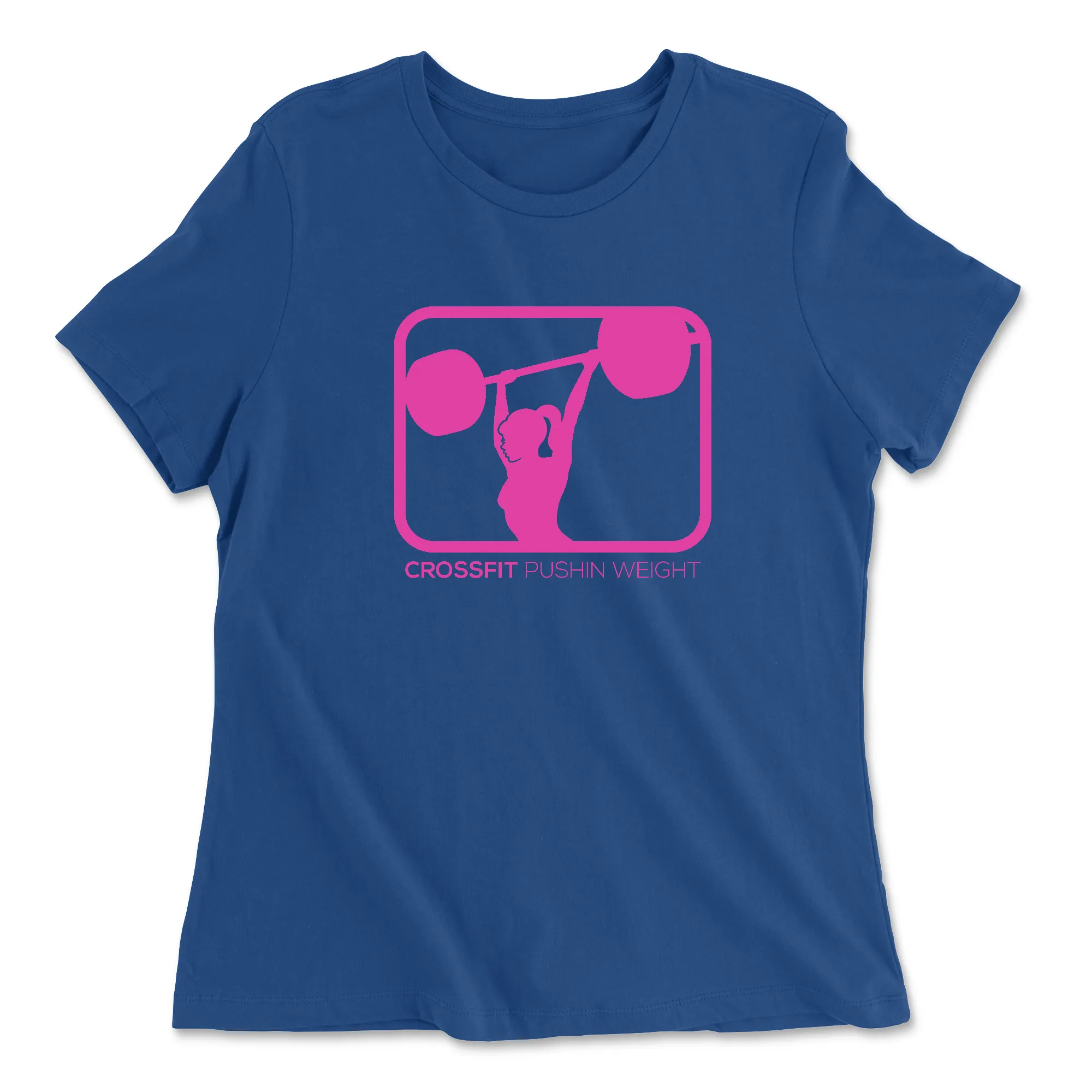 CrossFit Pushin Weight Barbie Womens - Relaxed Jersey T-Shirt