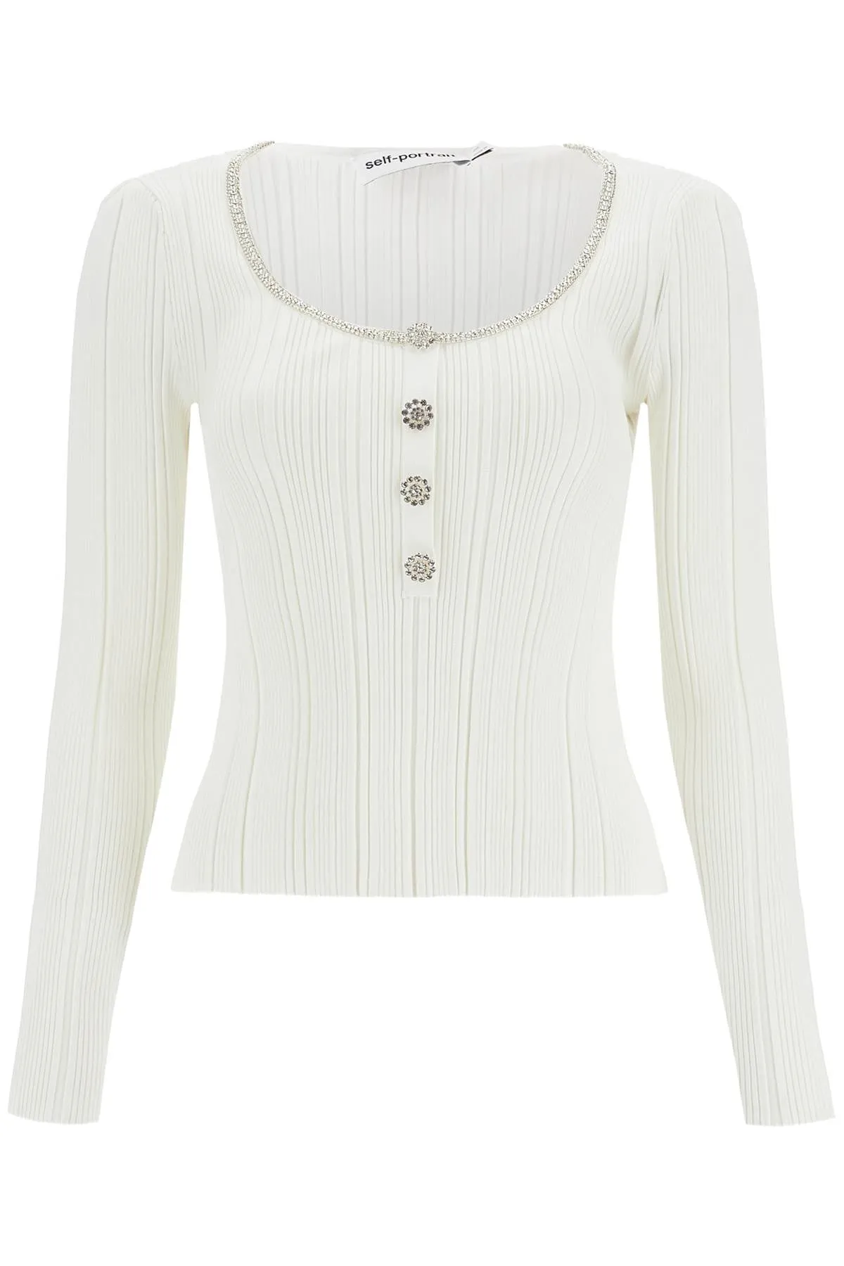 Crystal Embellished Knit Sweater
