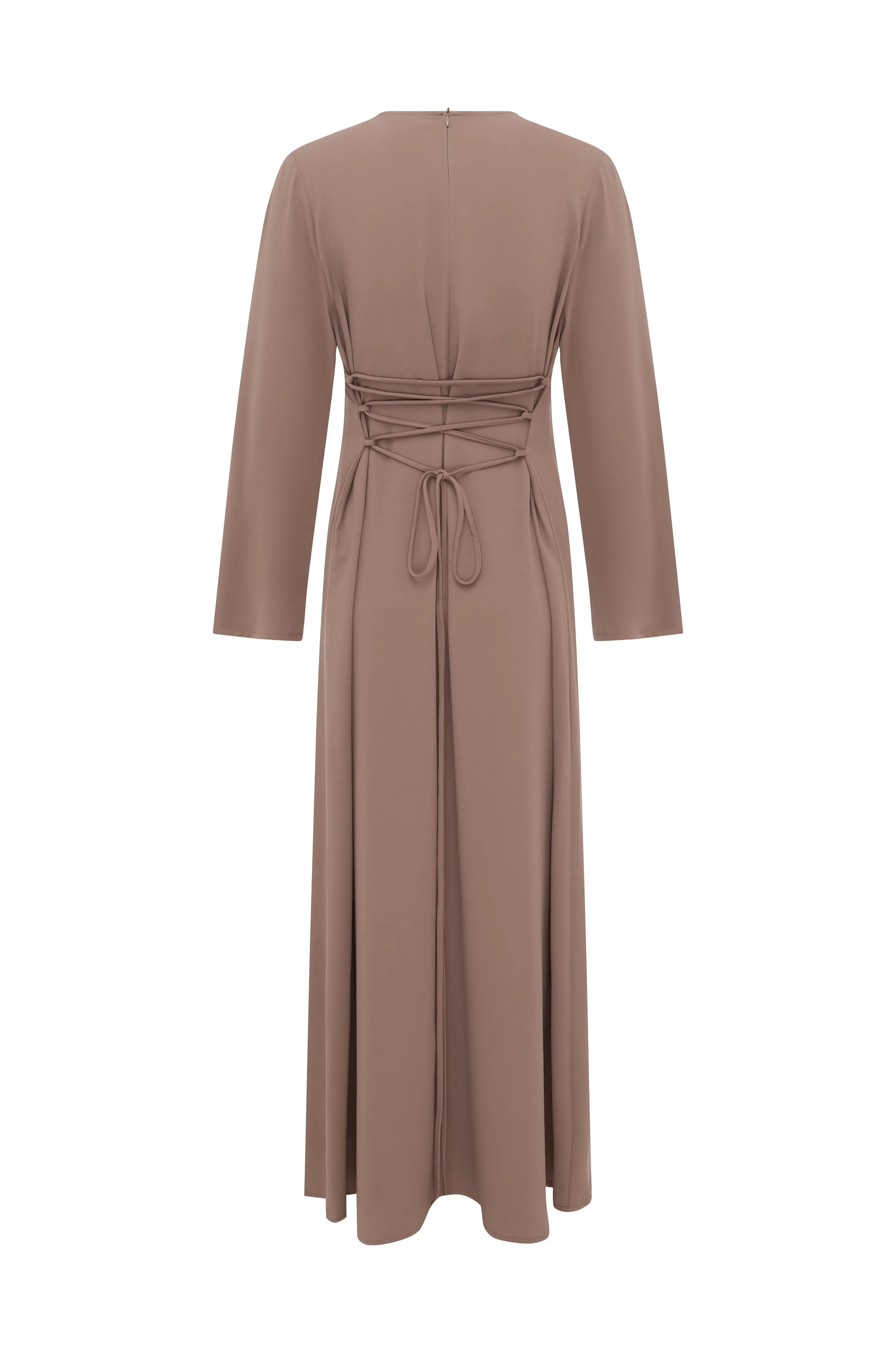 Dhalia Oud brown corset dress