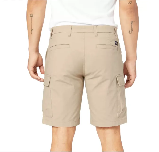 Dockers Mens Big Tall Smart 360 Cargo 9" Shorts Straight Fit Taupe Sand 44