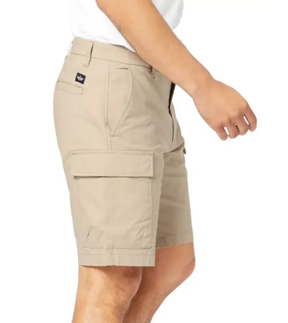 Dockers Mens Big Tall Smart 360 Cargo 9" Shorts Straight Fit Taupe Sand 44