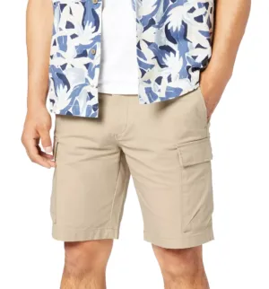 Dockers Mens Big Tall Smart 360 Cargo 9" Shorts Straight Fit Taupe Sand 44