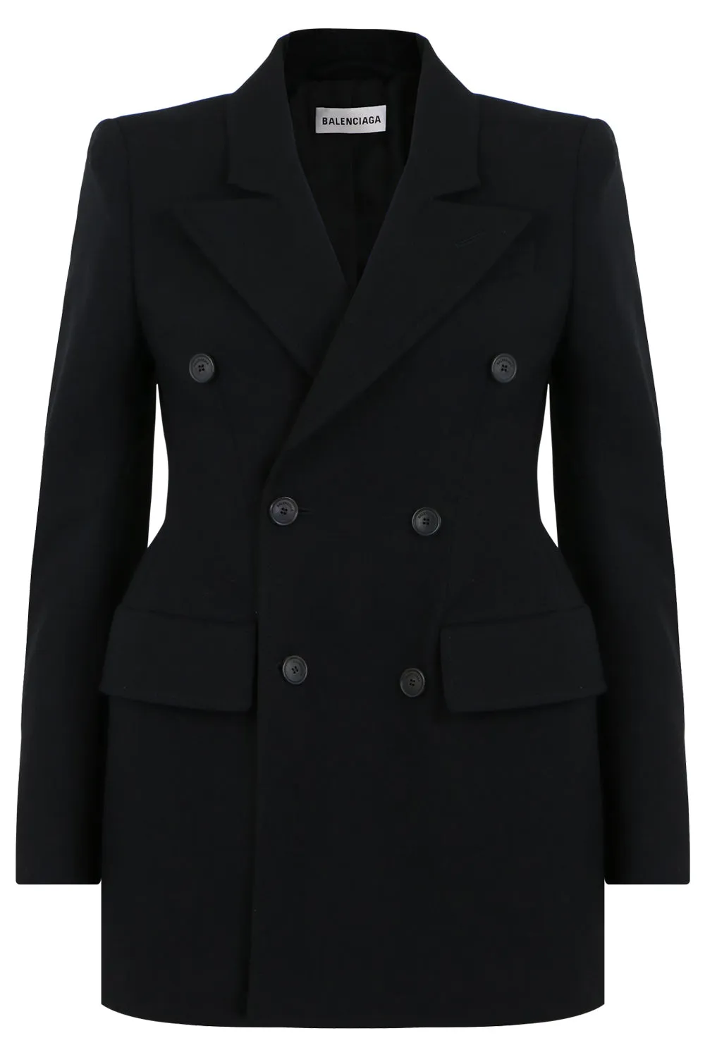 DOUBLE BREASTED HOURGLASS BLAZER BLACK