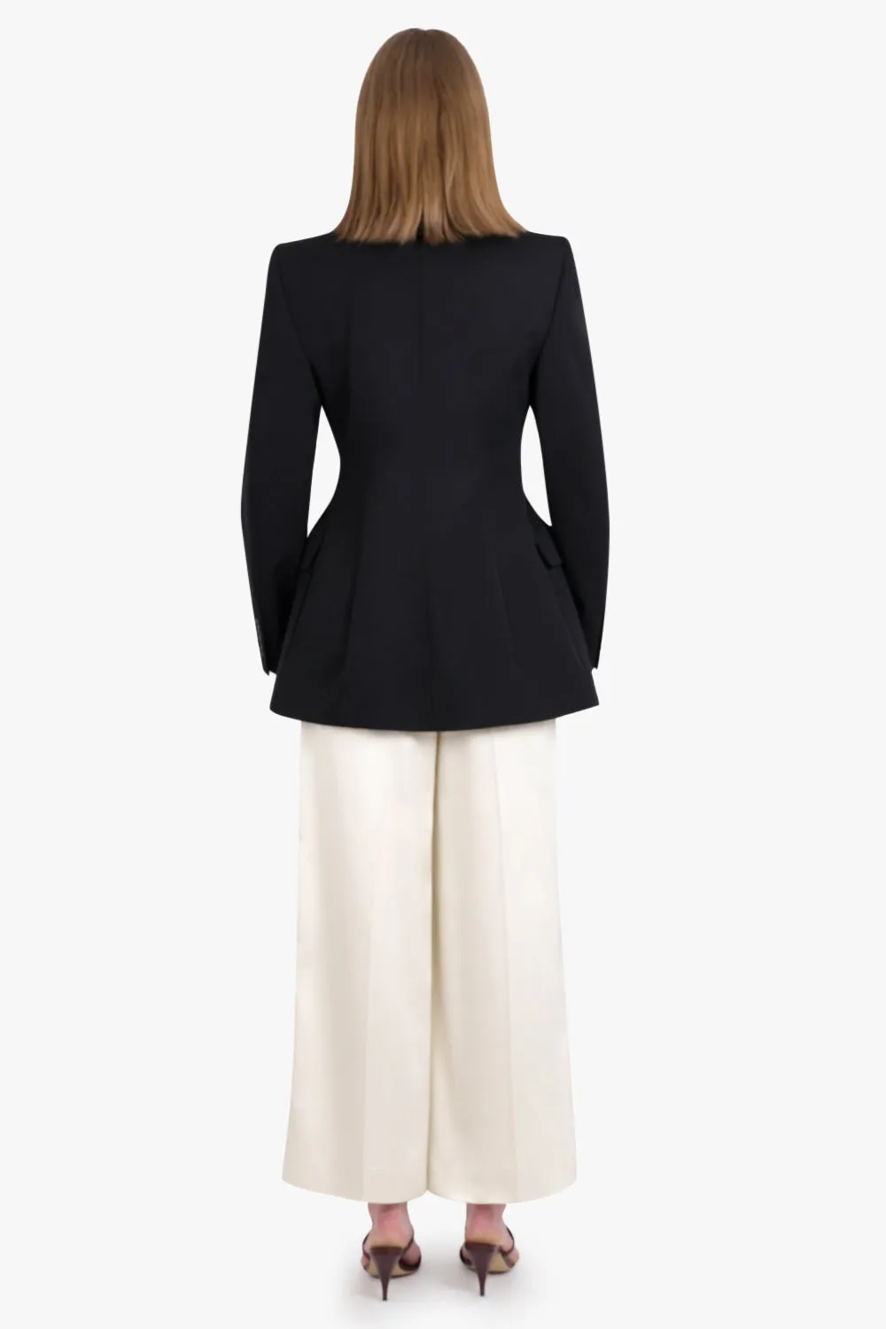 DOUBLE BREASTED HOURGLASS BLAZER BLACK