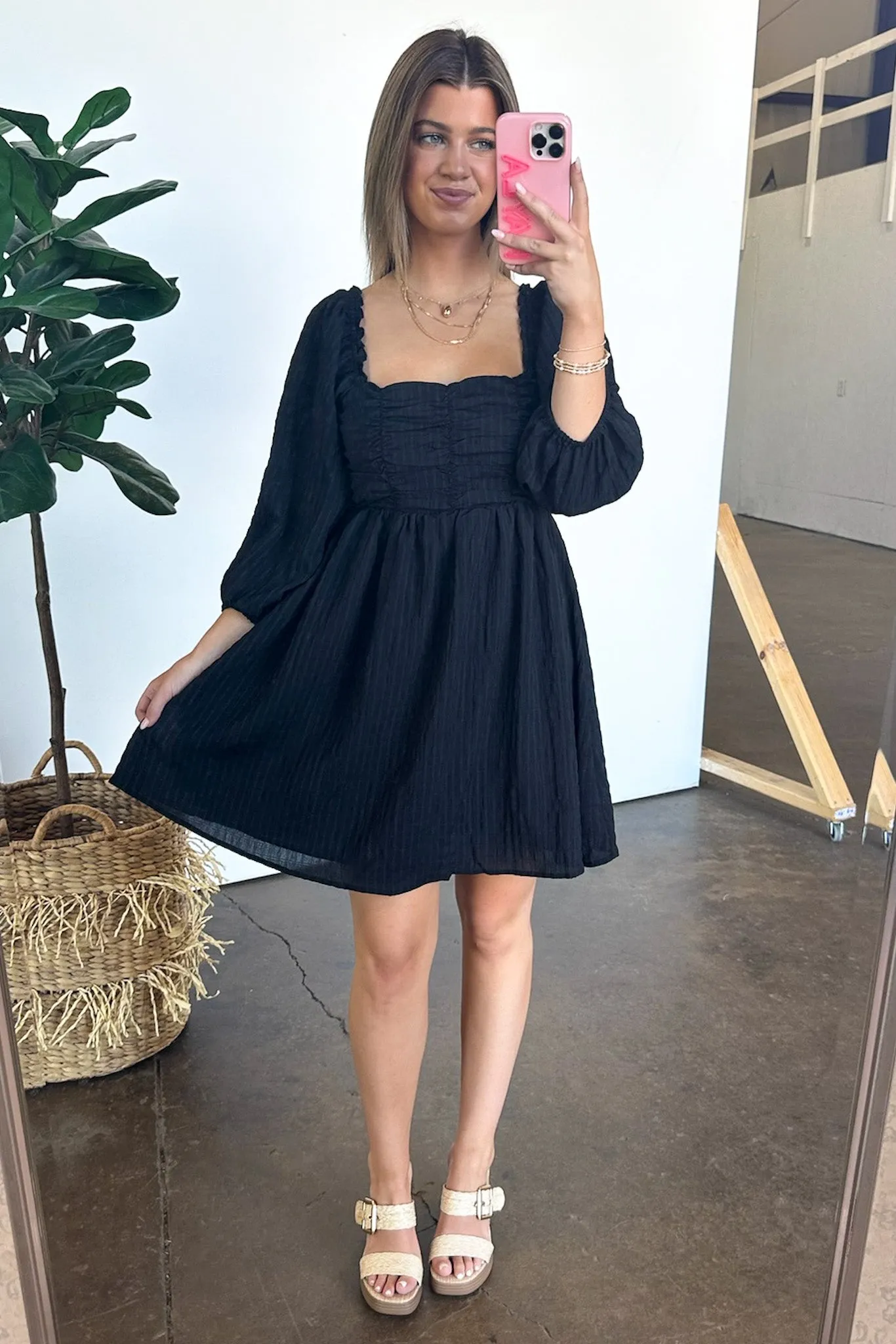 Easily Effortless Smocked Puff Sleeve Dress - FINAL SALE