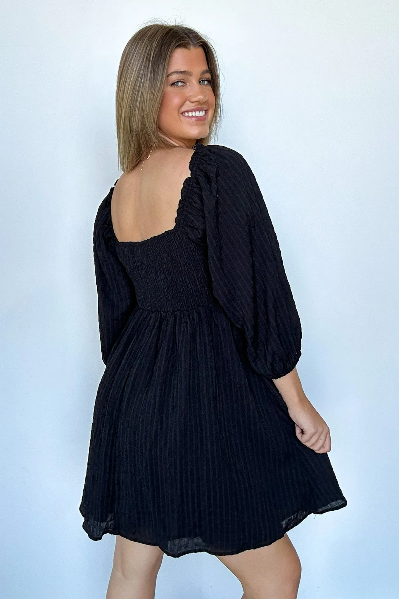 Easily Effortless Smocked Puff Sleeve Dress - FINAL SALE