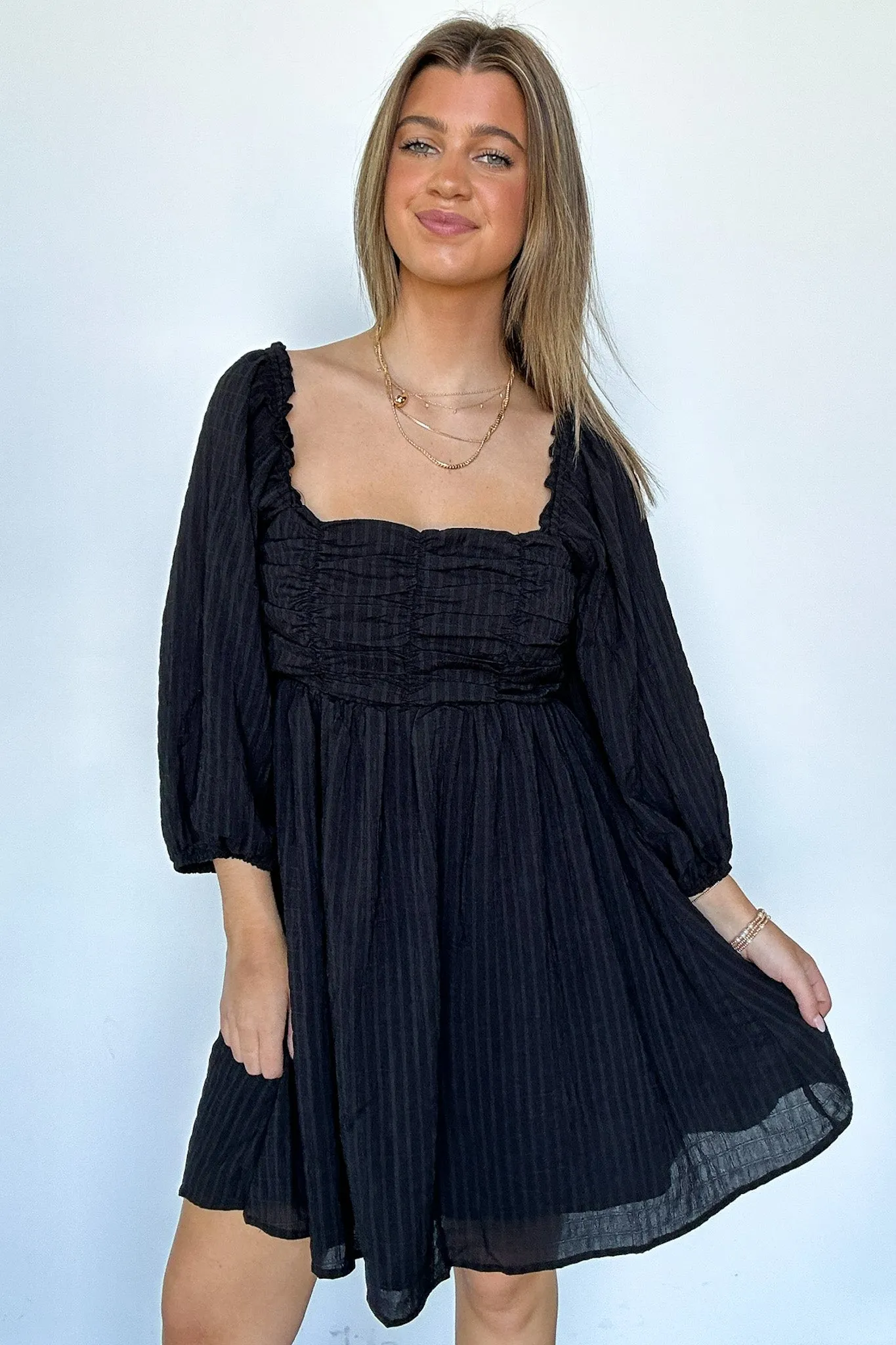 Easily Effortless Smocked Puff Sleeve Dress - FINAL SALE