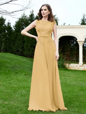 Elegant Illusion Lace Appliqued Dress With Buttons Gold Plus Size