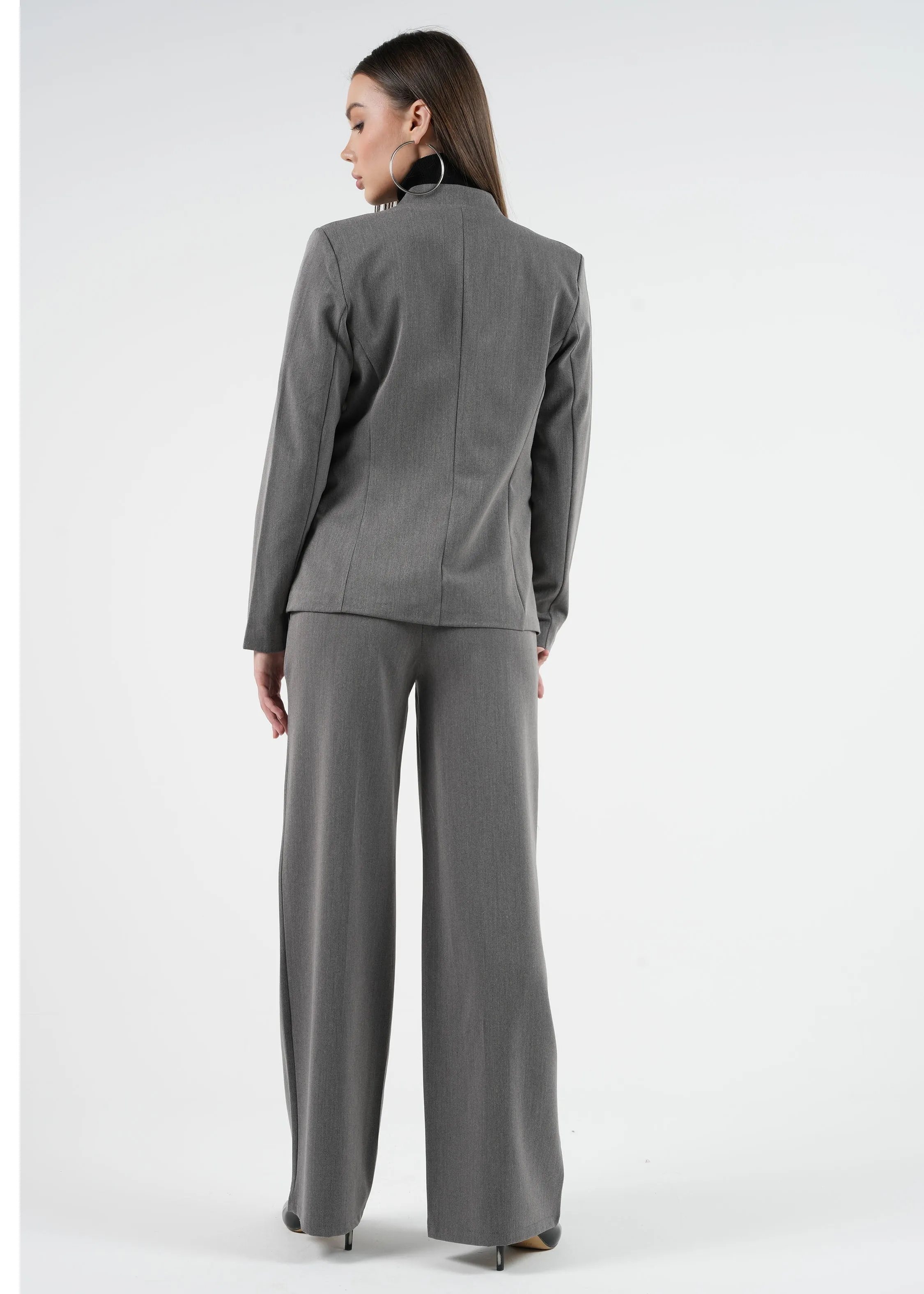 Elegant Women's Blazer with 3D Floral Detail