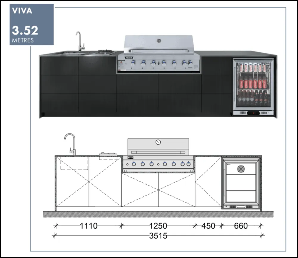 Euro Alfresco 'Viva' Outdoor Kitchen