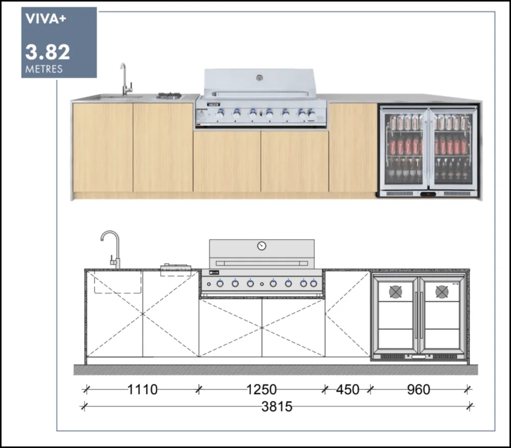 Euro Alfresco 'Viva ' Outdoor Kitchen