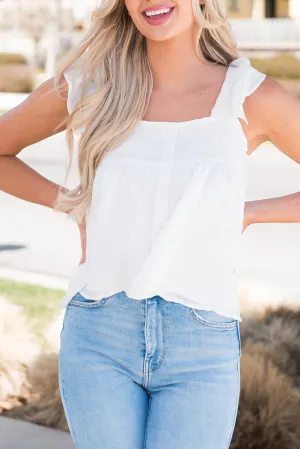 Explore More  Collection - Ruffled Square Neck Wide Strap Tank