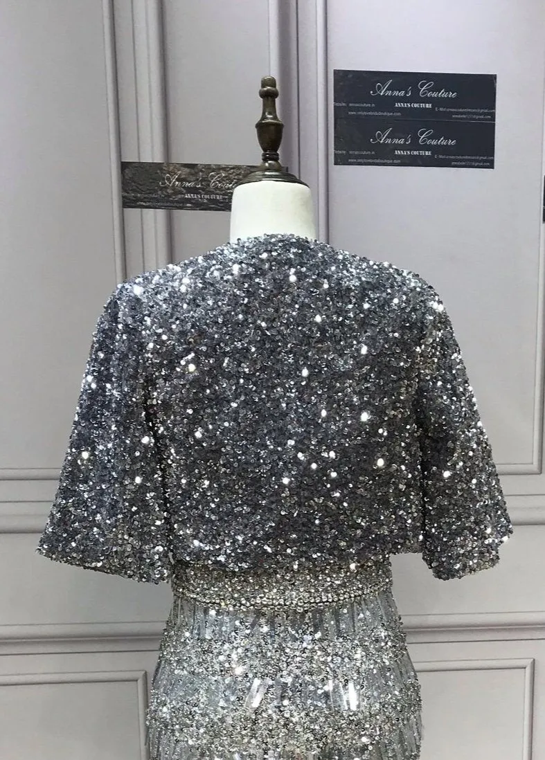 Fashion sparkling sliver sequins jacket