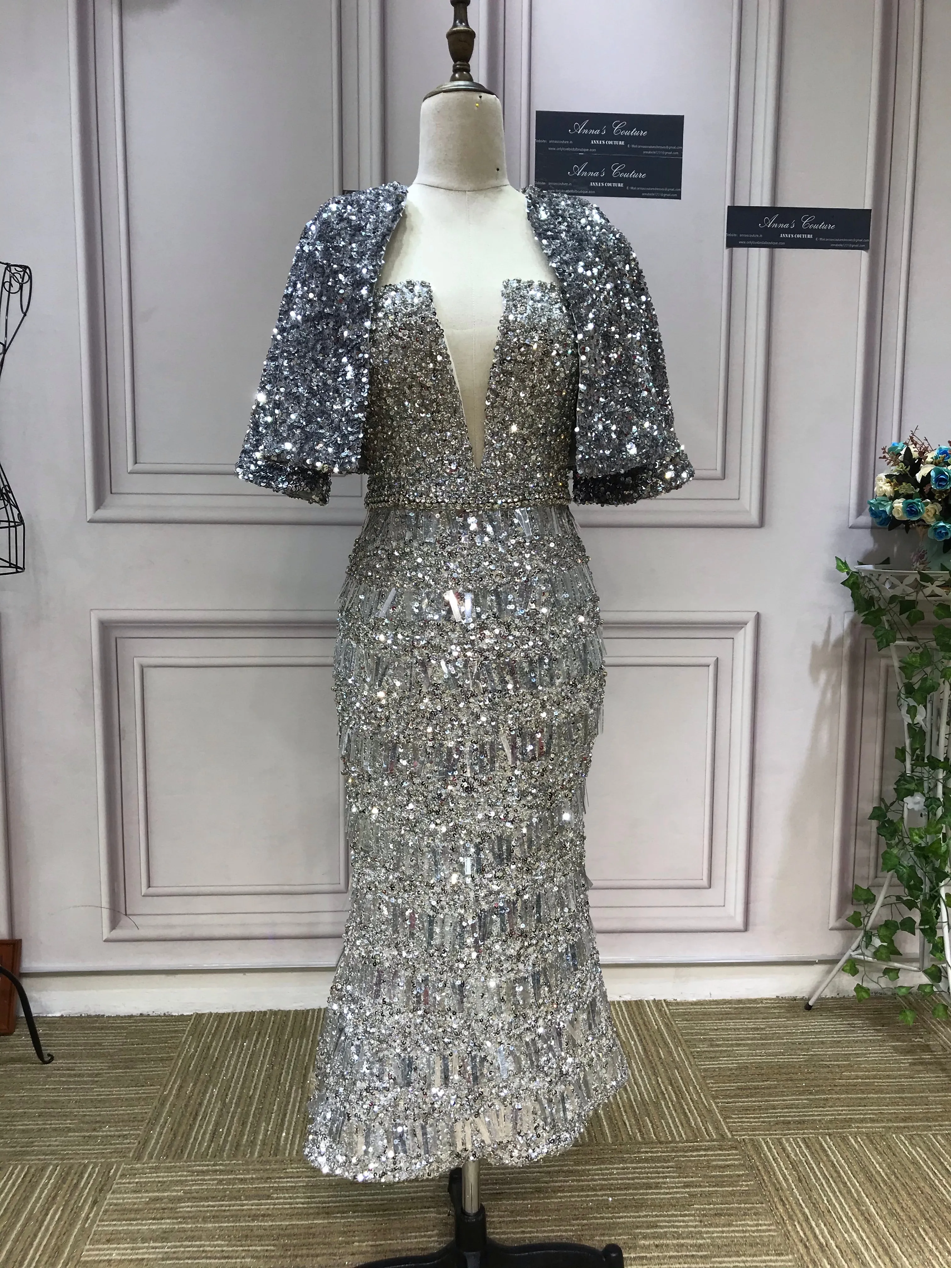 Fashion sparkling sliver sequins jacket