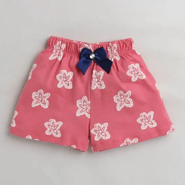 Floral Printed Short - Pink