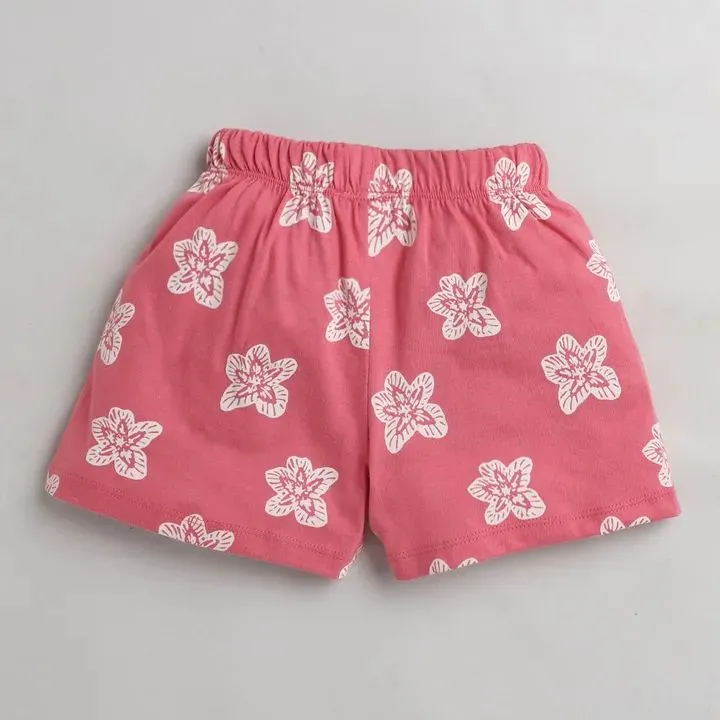 Floral Printed Short - Pink
