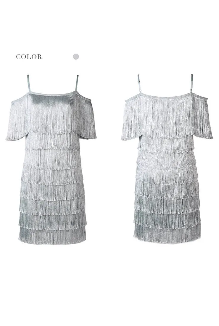 Fringed Sexy Slip Mini Dress