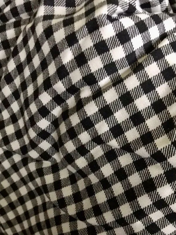 Gaia Black Gingham Dress