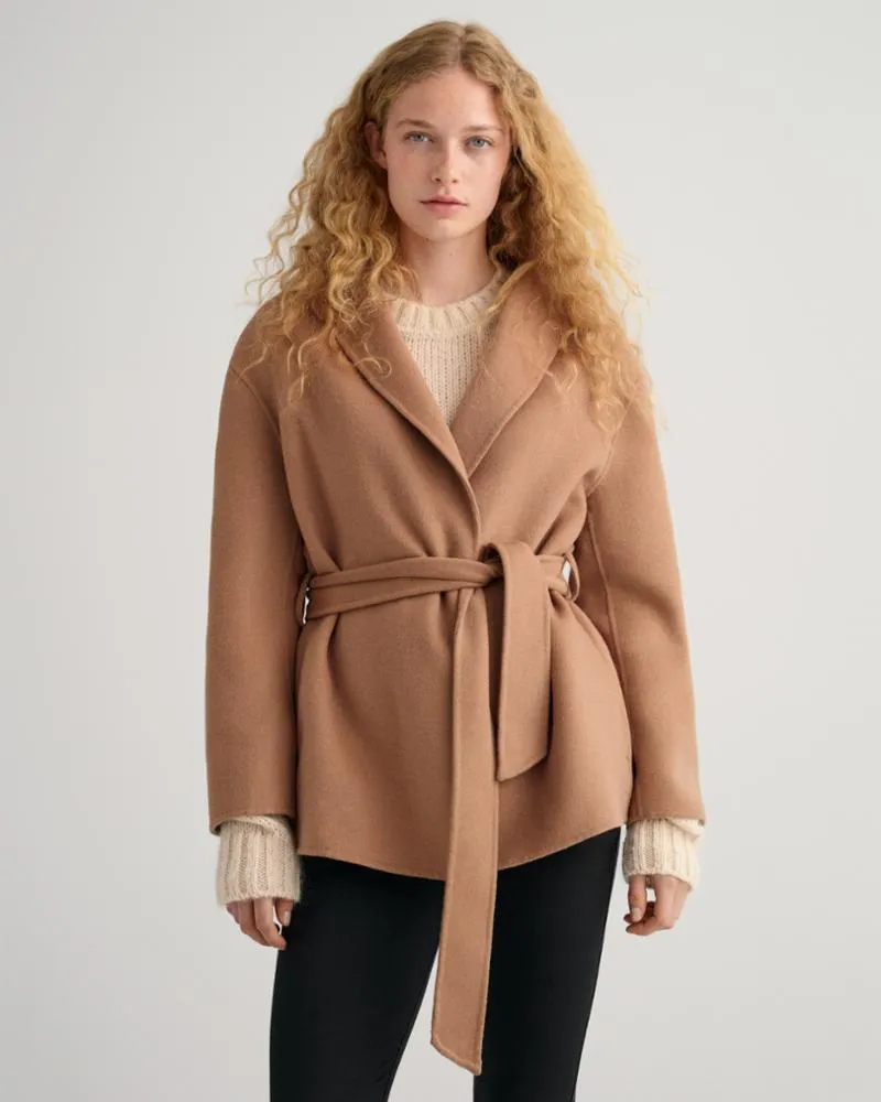 Gant Apparel Womens HANDSTITCHED BELTED BLAZER 213/WARM KHAKI