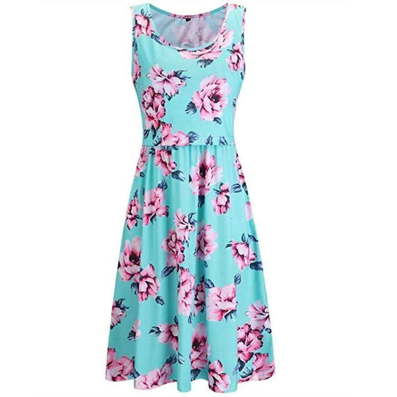 Graceful Allover Sleeveless Nursing Dress