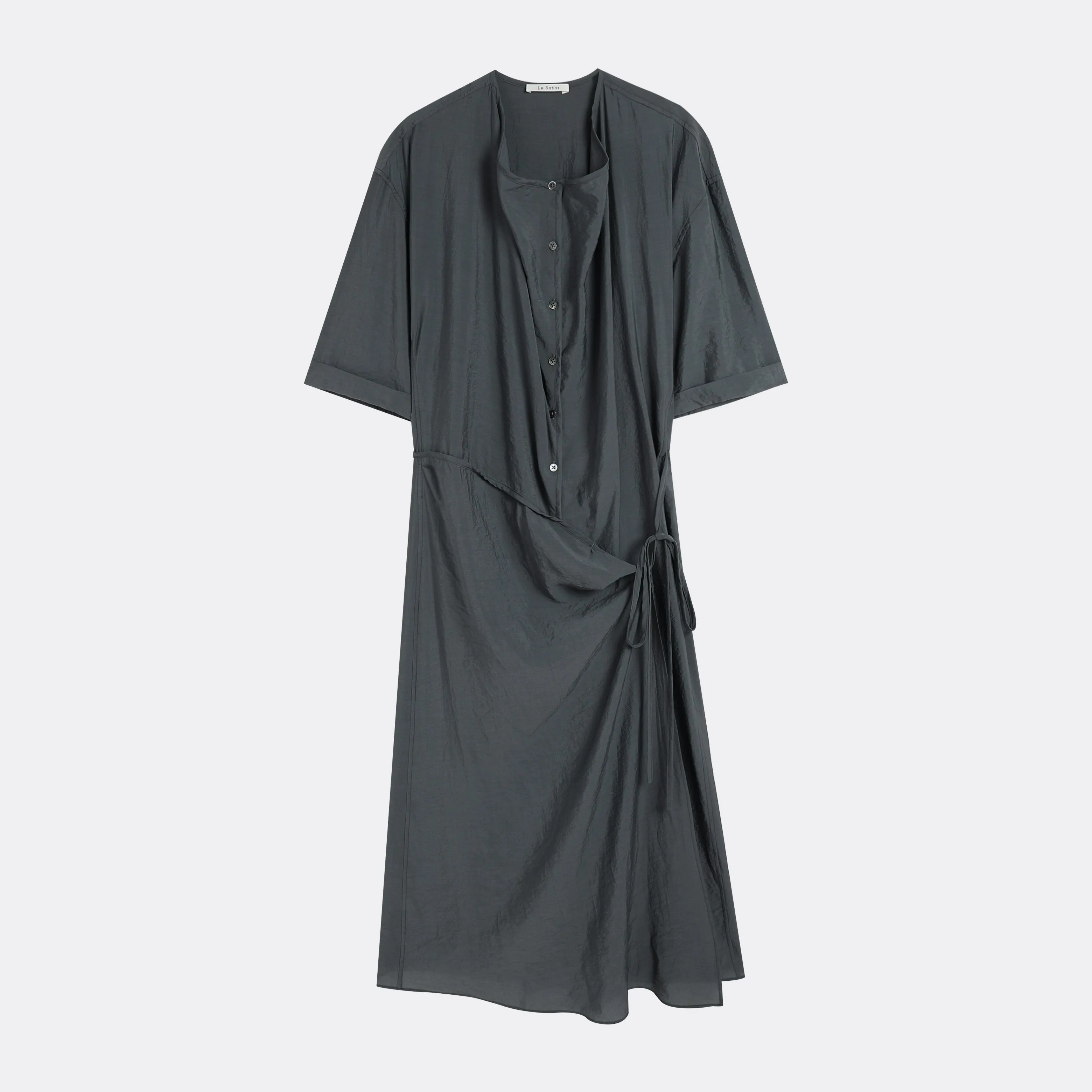 Graceful Wrap Midi Dress